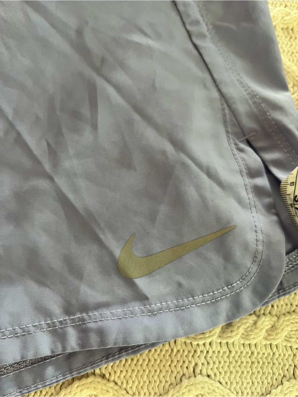 Nike Dri-Fit Lilac Drawstring Waist Athletic Shorts Lined Women’s Size XL - Picture 9 of 11